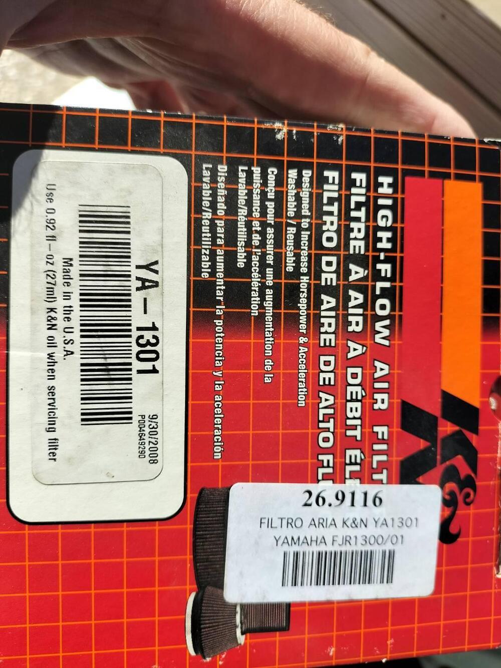 Filtro KN Yamaha FJR 1300 K&N
