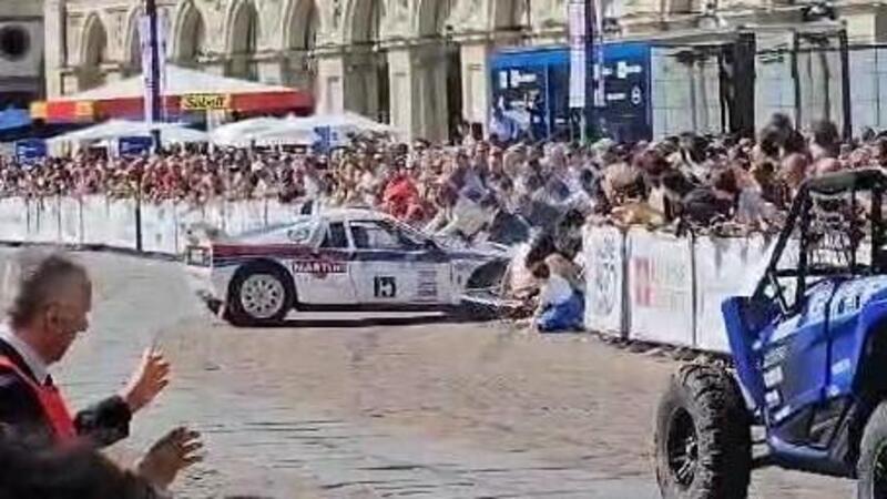 Salone di Torino 2024: incidente alla sfilata, perch&eacute; la Lancia 037 perde il controllo? [VIDEO]