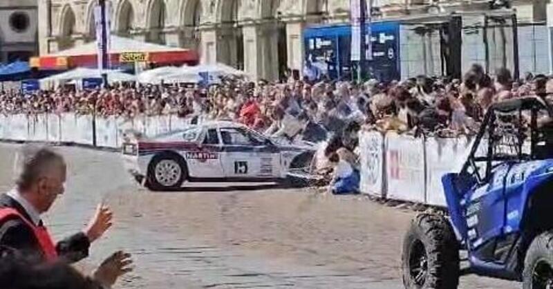 Salone di Torino 2024: incidente alla sfilata, perch&eacute; la Lancia 037 perde il controllo? [VIDEO]