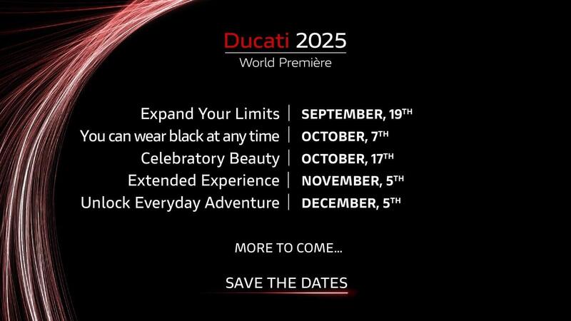 Ducati World Premi&egrave;re 2025: il 19 settembre ripartono le presentazioni delle novit&agrave; Ducati