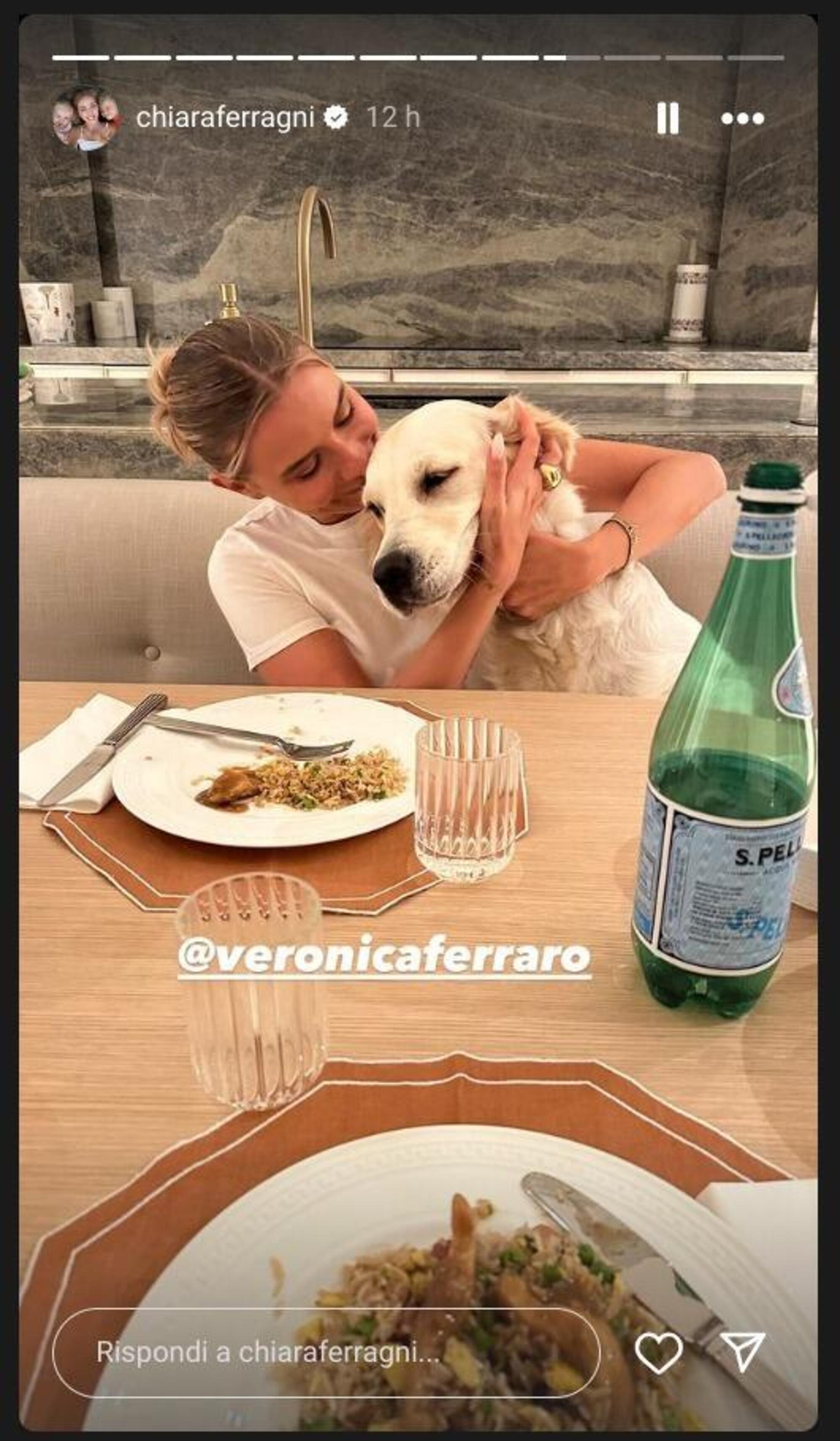 Chiara Ferragni ha cucinato subito dopo un risotto alla pescatora?