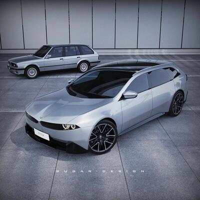 La BMW Serie 3 Touring "Neue Klasse" nei render &egrave; decisamente di rottura