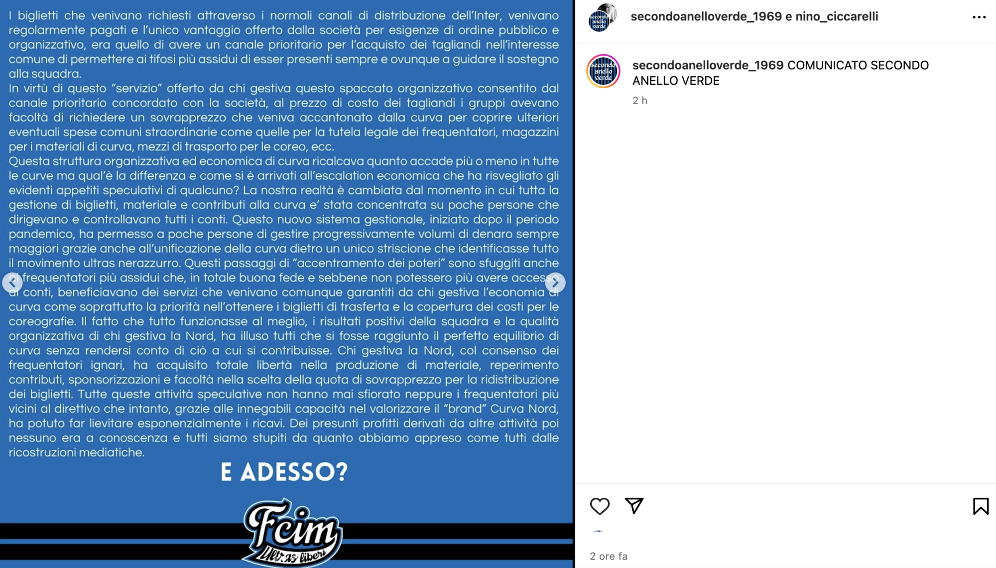 Le nuove linee guida degli ultras nerazzurri