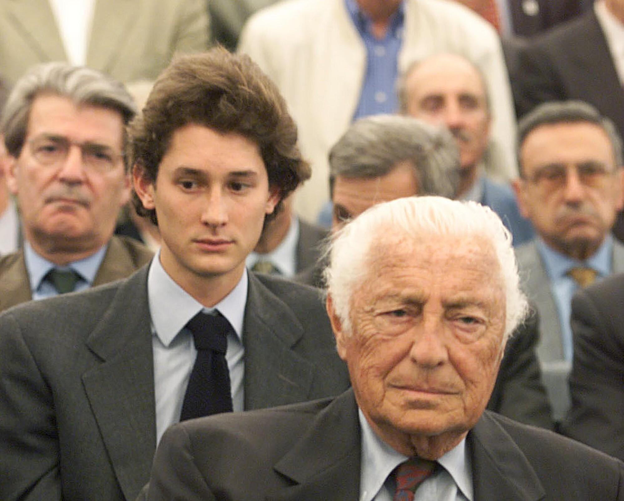 John Elkann giovane con nonno Gianni Agnelli