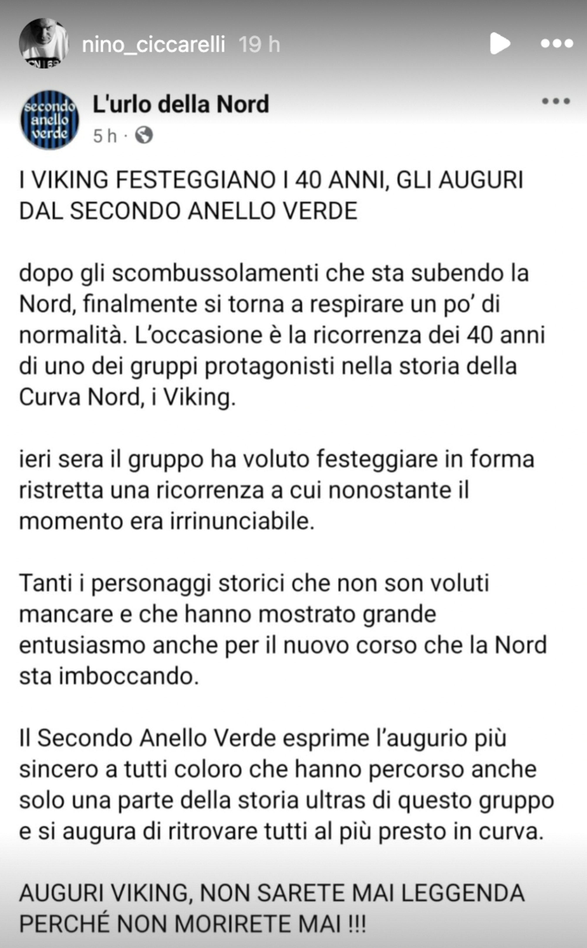 Il comunicato nelle storie di Nino Cicarelli