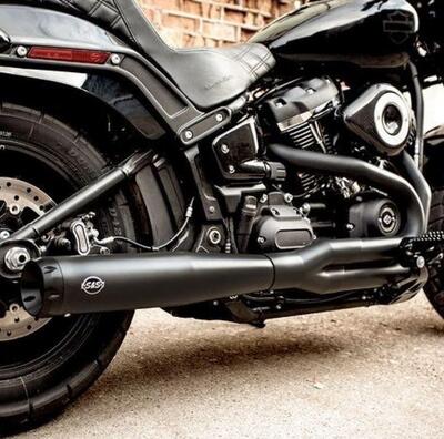 Scarico S&amp;S 2 in 1 SuperStreet Race nero con fonde 