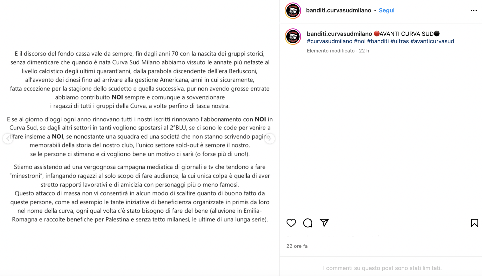 Il fango sui ragazzi della Sud