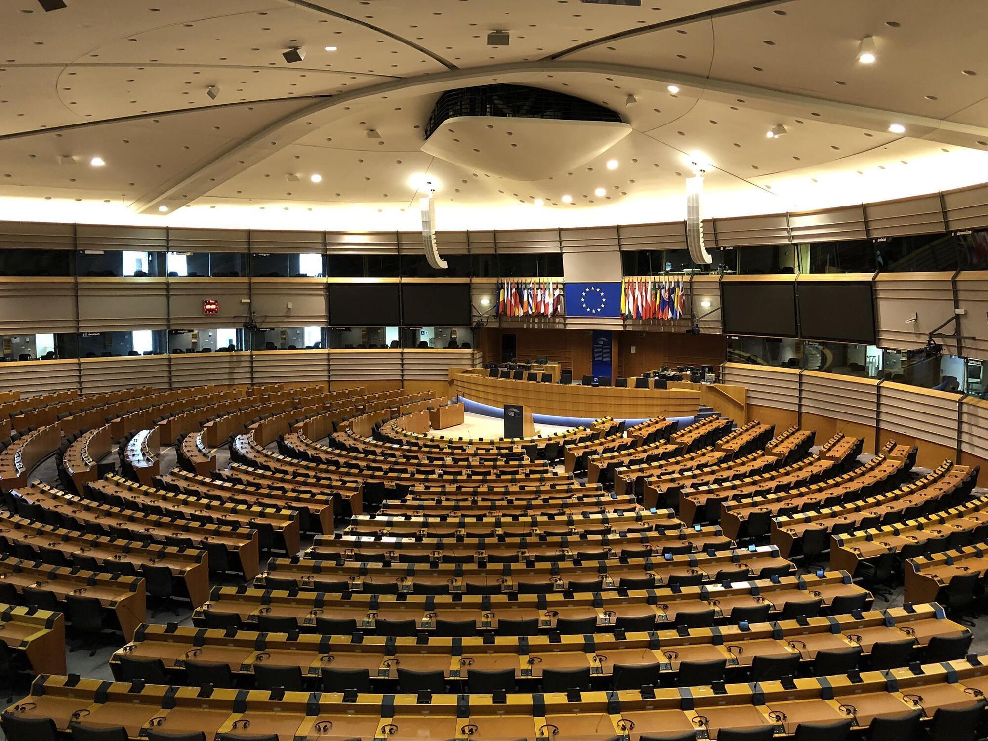 Parlamento europeo a Bruxelles