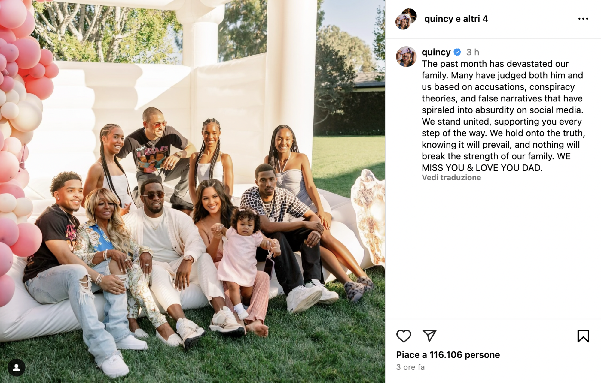  Il post dei figli di Diddy