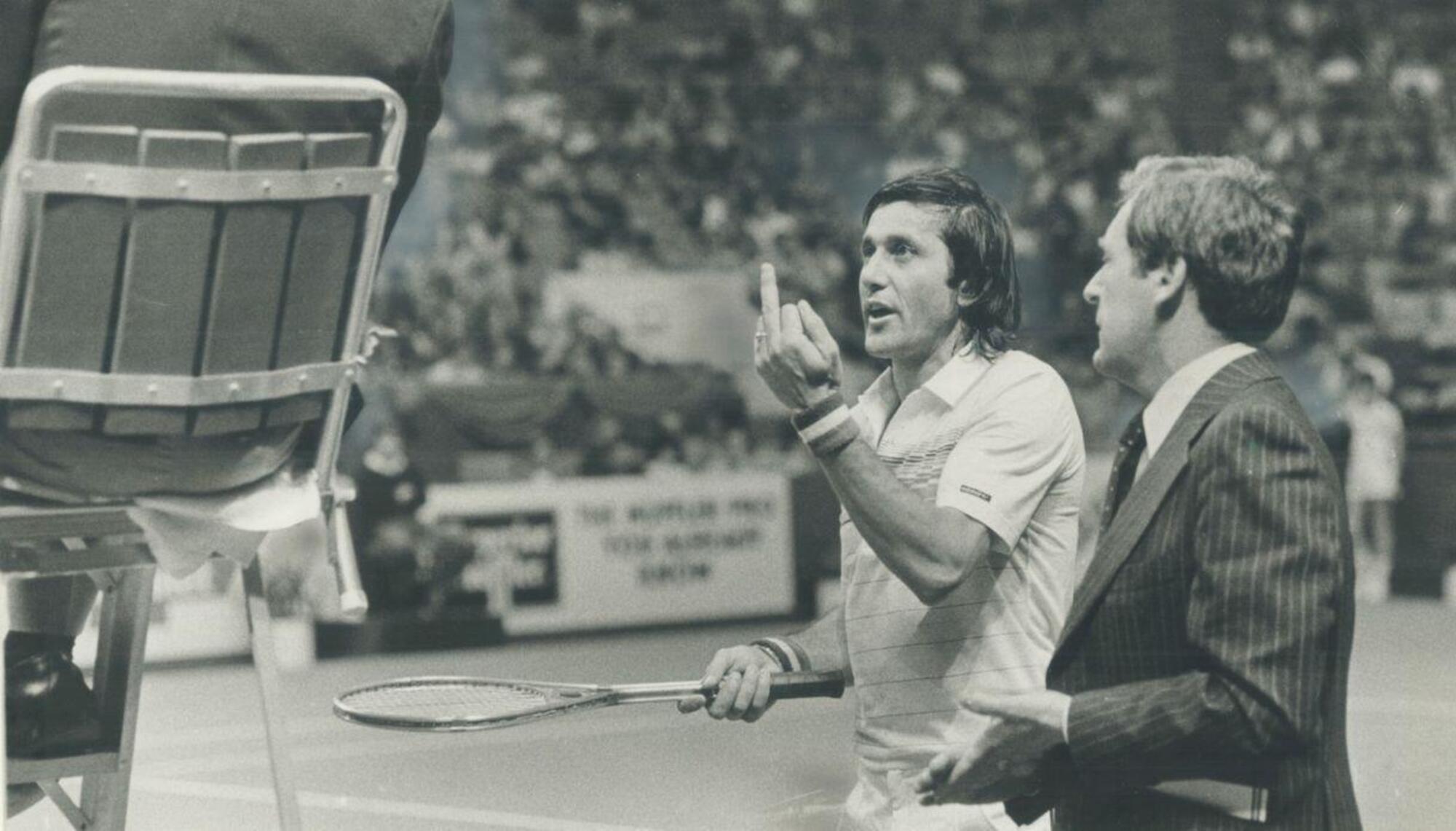 Ilie &quot;Nasty&quot; Nastase che protesta