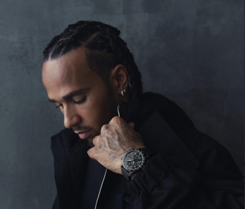 Lewis Hamilton con l&#039;orologio IWC