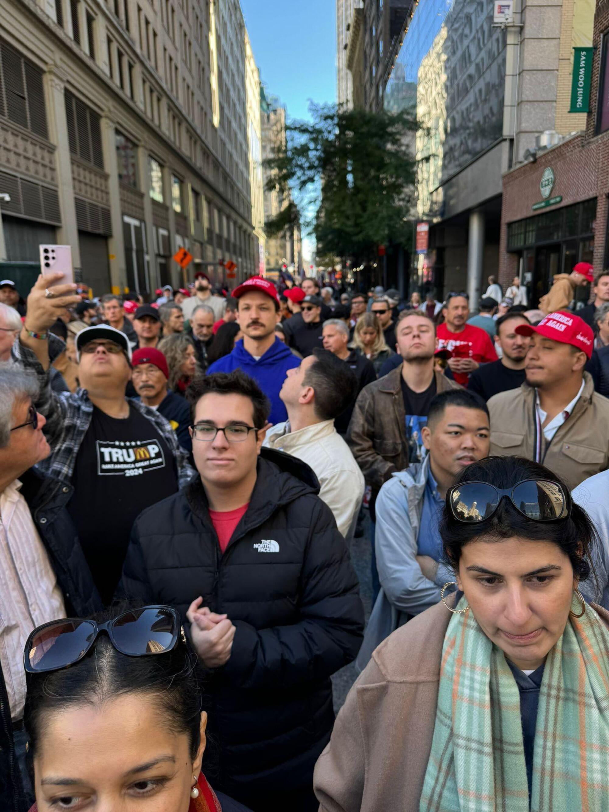 I Trump supporters al comizio di Donald Trump al Madison Square Garden