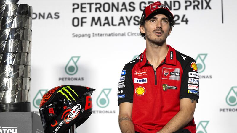 MotoGP 2024. GP della Malesia. Pecco Bagnaia: &quot;Bisogna arrivare all&#039;ultimo GP con al massimo 10 punti di svantaggio. Per me sarebbe meglio non correre a Valencia&quot;