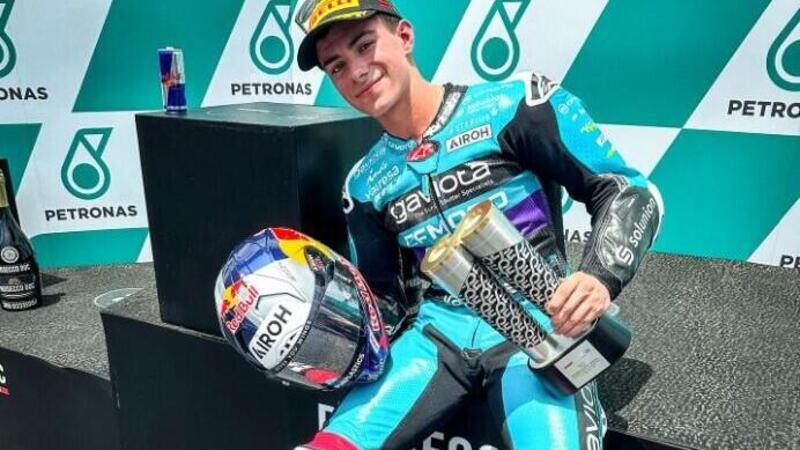 MotoGP 2024. GP della Malesia. Moto3: vittoria di David Alonso che al traguardo prega per Valencia 