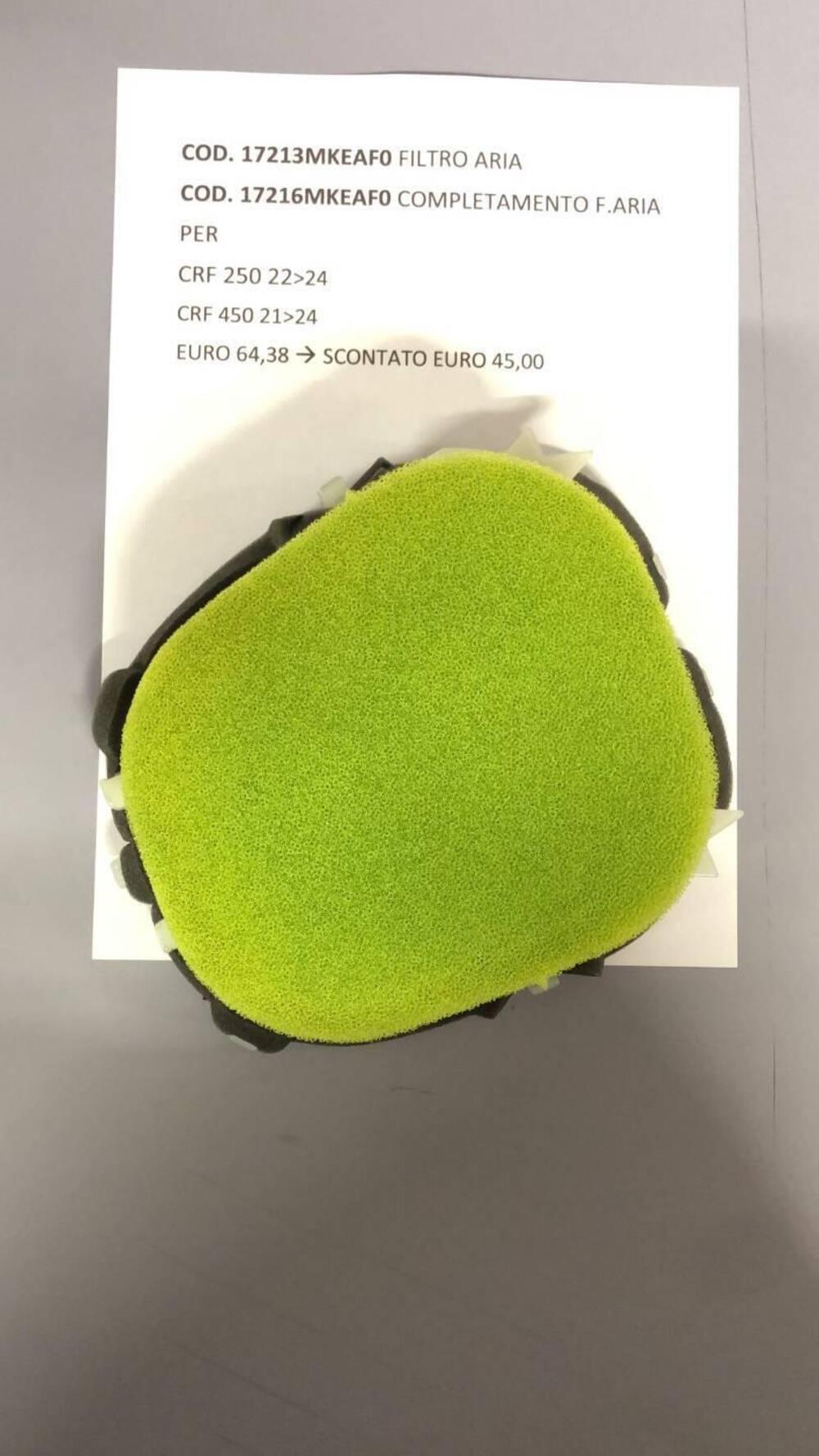 FILTRO ARIA COMPLETO PER HONDA CRF 250/450 17213MK (2)