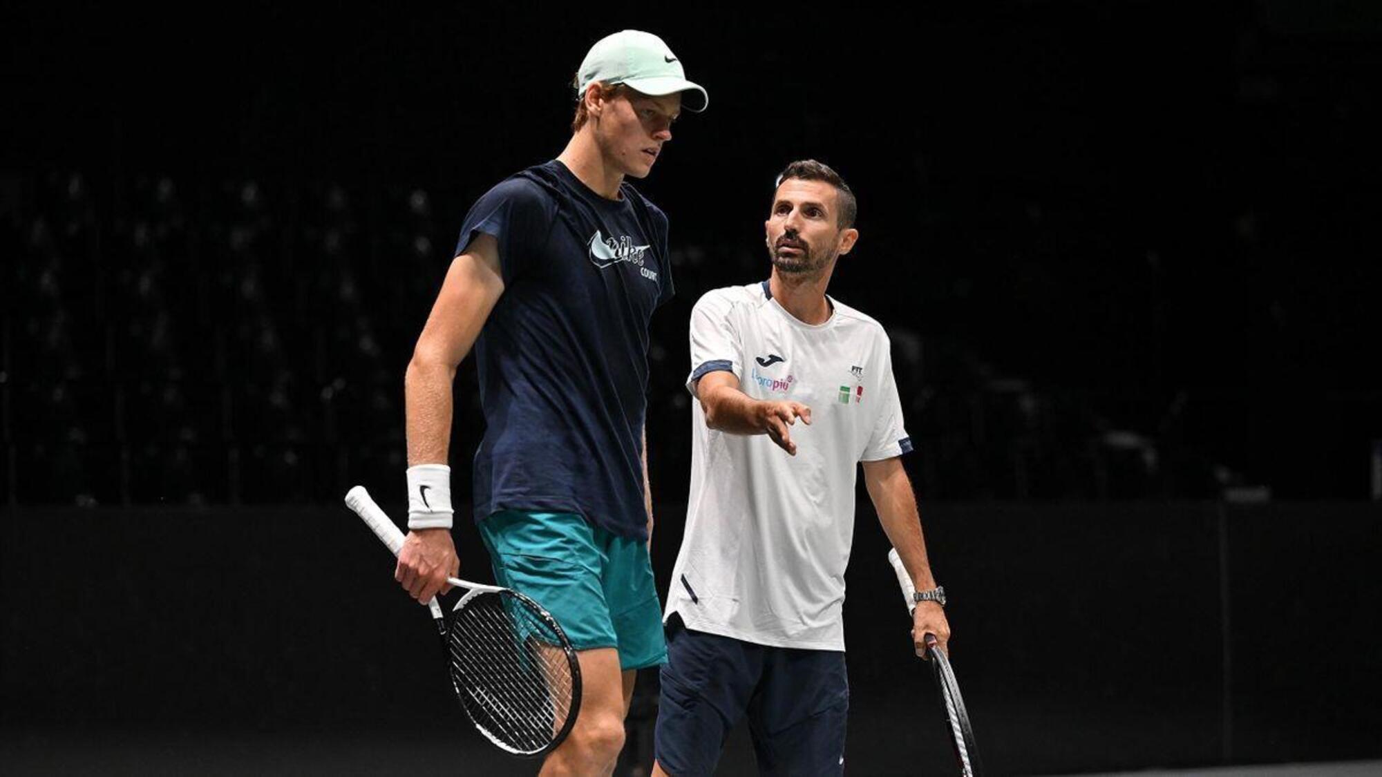 Jannik Sinner e il suo coach Simone Vagnozzi