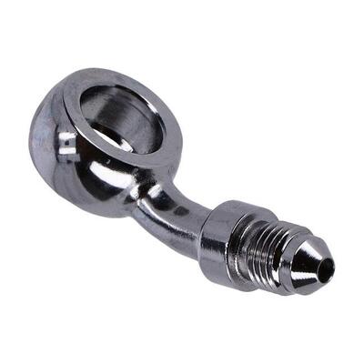 Raccordo cromato AN-3 piegato 35&deg; con foro da 12 m Goodridge