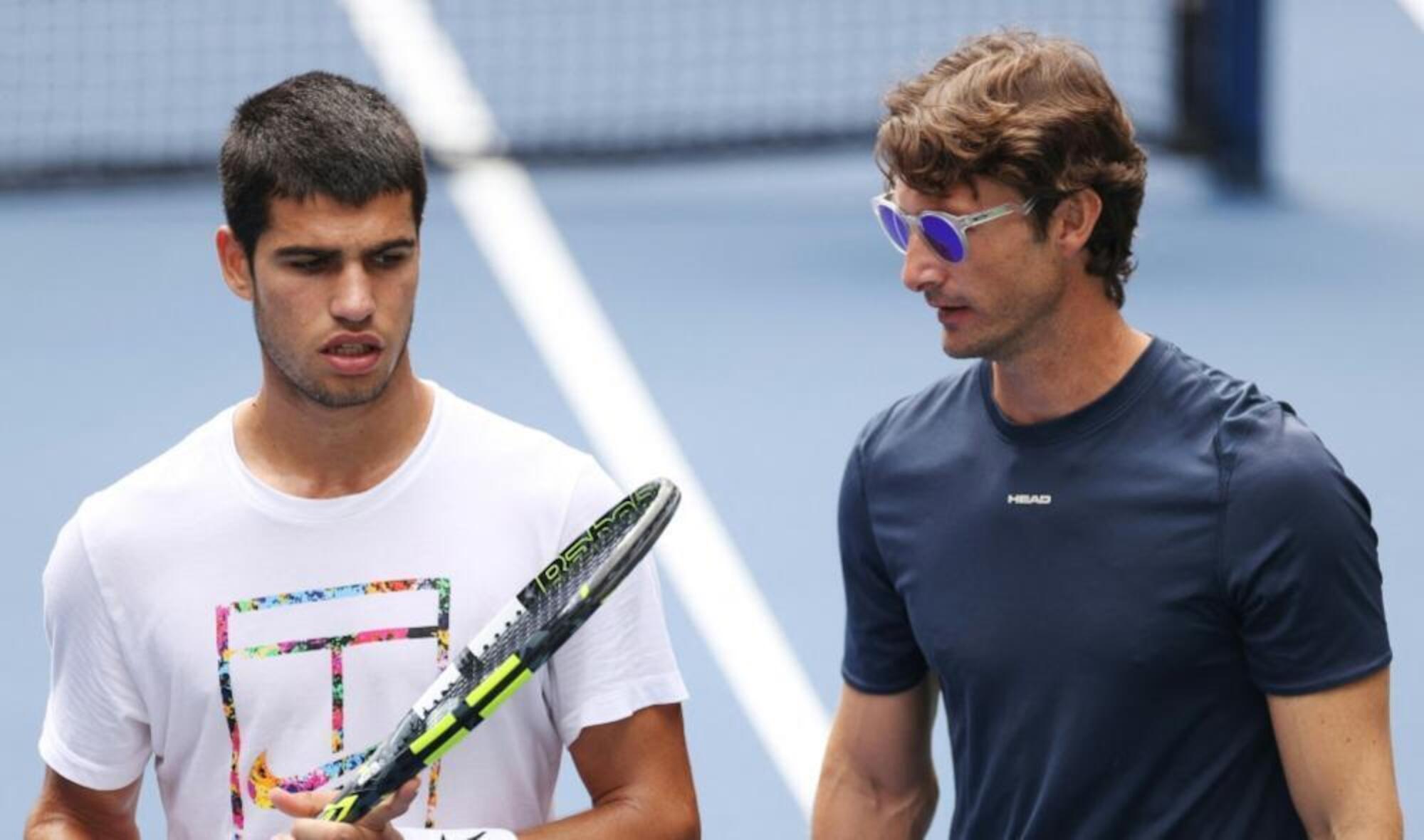 Carlos Alcaraz e il suo allenatore Juan Carlos Ferrero