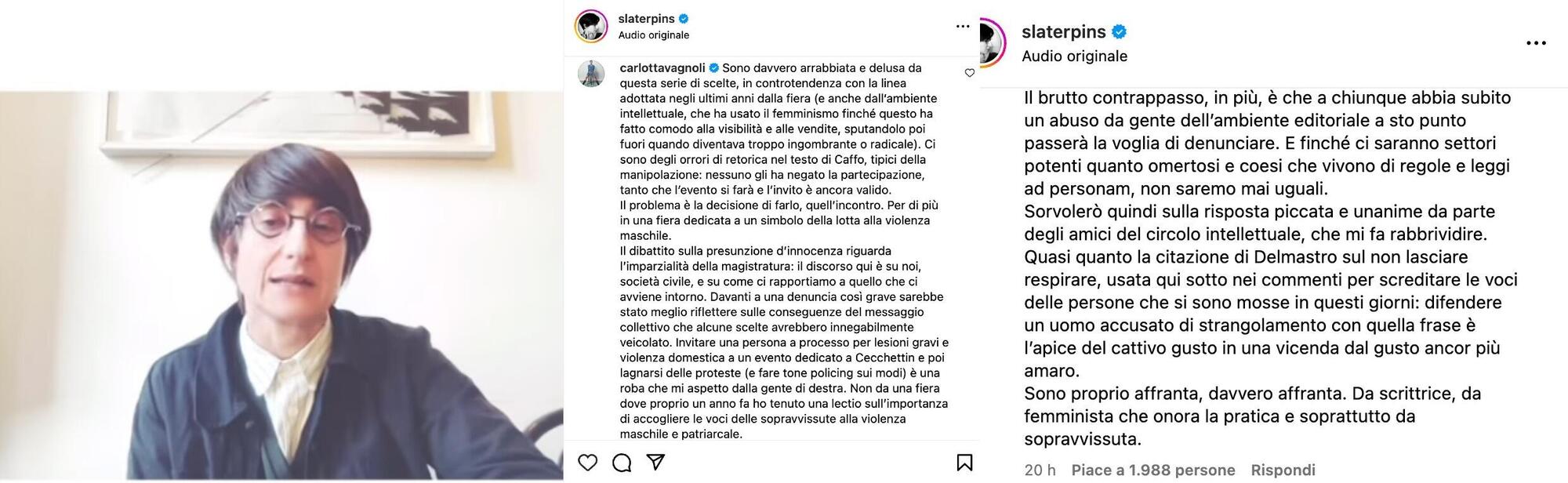 Il video di Chiara Valerio e il commento di Carlotta Vagnoli