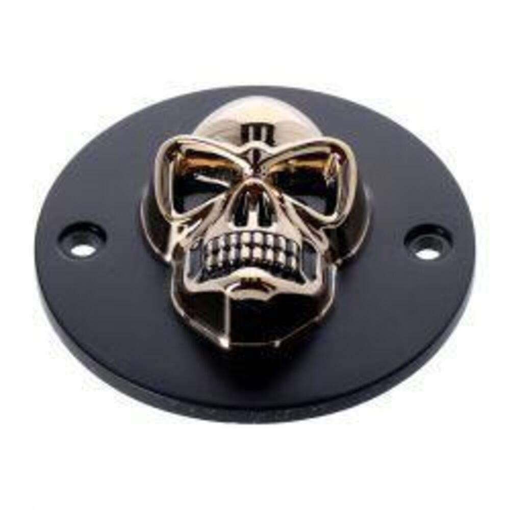 Point Cover Skull nero e oro per FL, FX, FXR, Dyna 