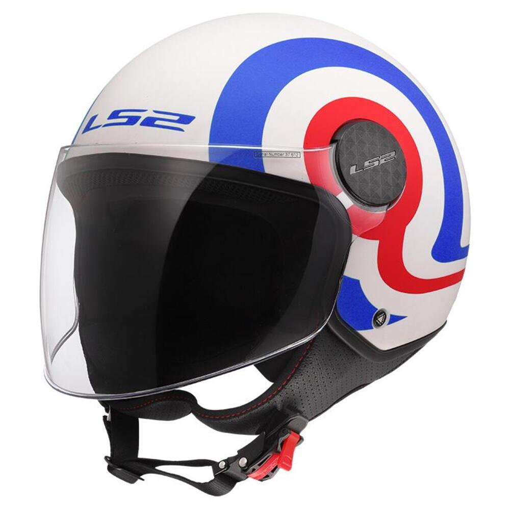 casco jet LS2 Sphere Lux 2 Urby blu rosso opaco