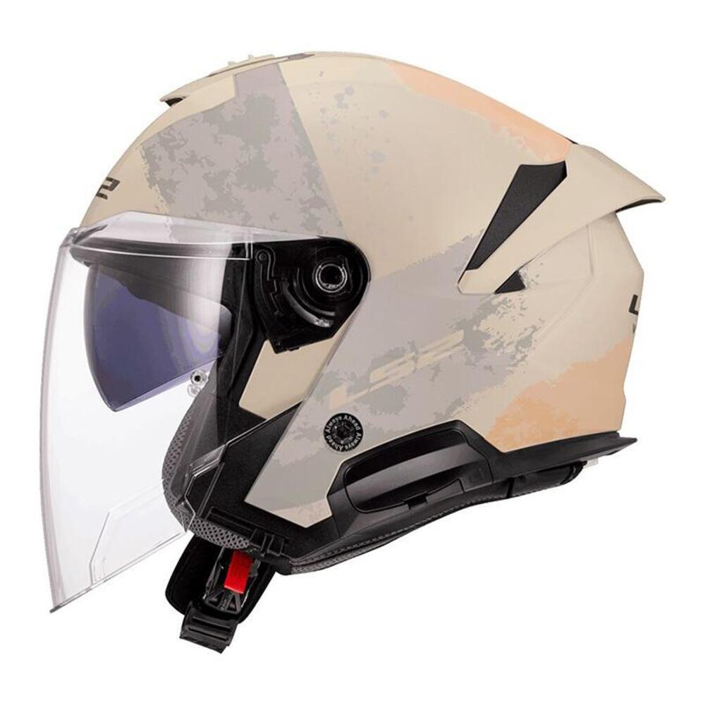 Casco Jet LS2 OF618 Verso II Aqua Avorio Opaco