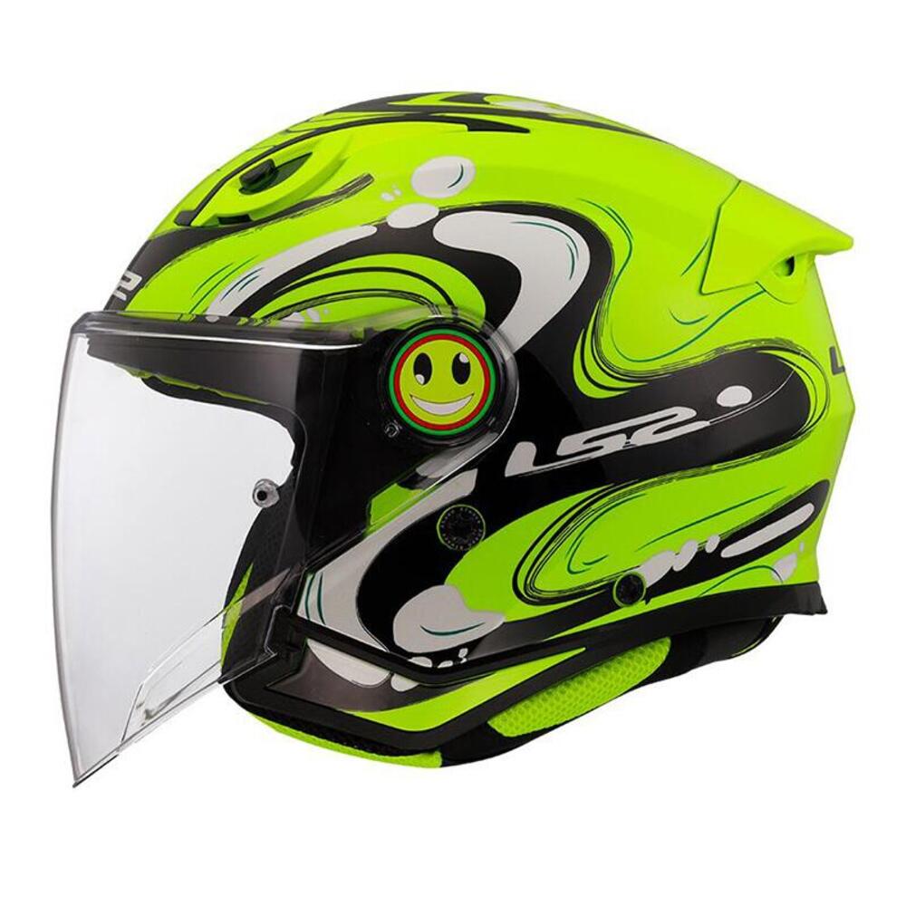 Casco Jet Bambino LS2 OF622 Funny 2 Giallo