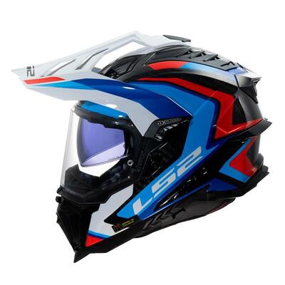 casco trail LS2 MX701 Explorer in carbonio blu