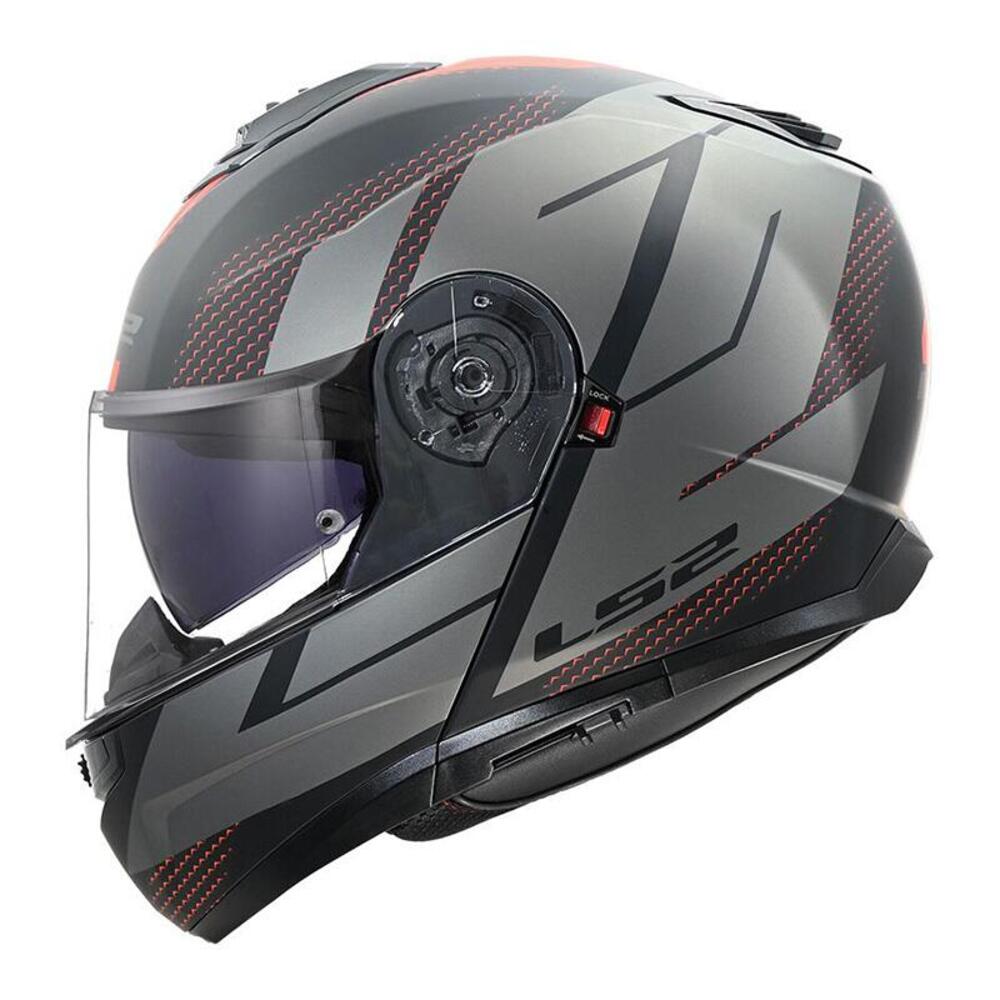 casco modulare LS2 Strobe II Code Nero Grigio