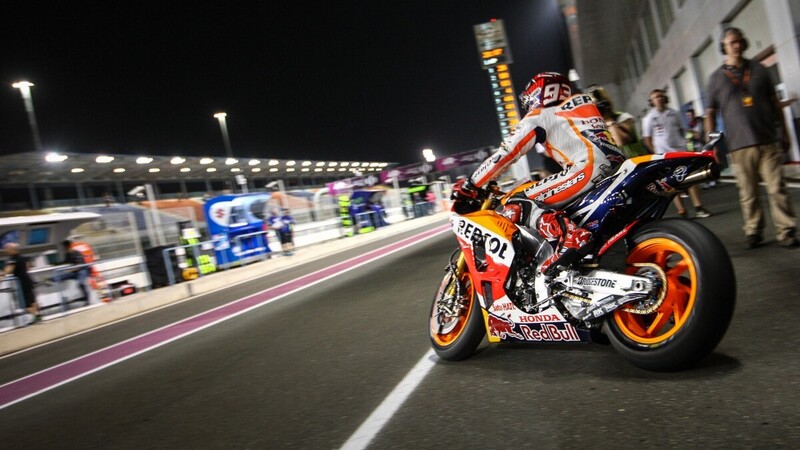 Marquez segna il miglior tempo nel warm up a Losail