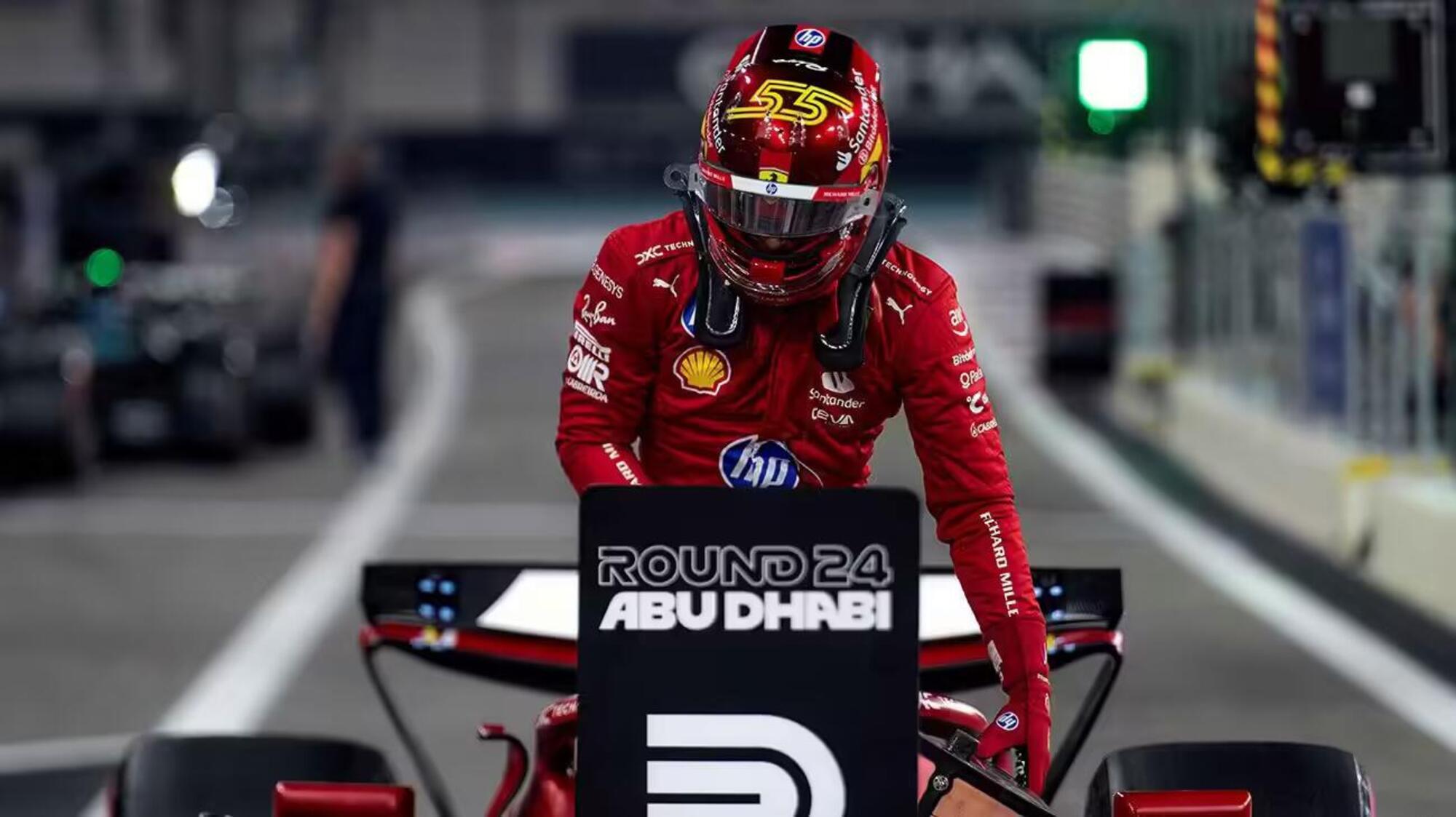 Carlos Sainz al suo ultimo gran premio con la Ferrari