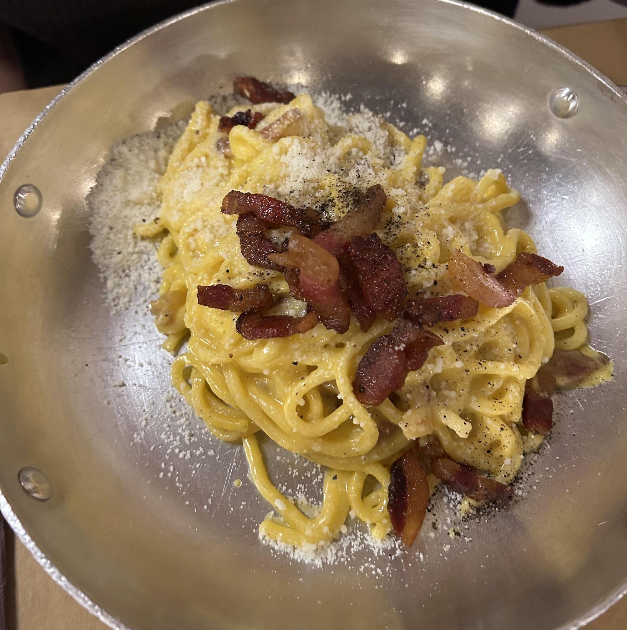 I tonnarelli alla carbonara