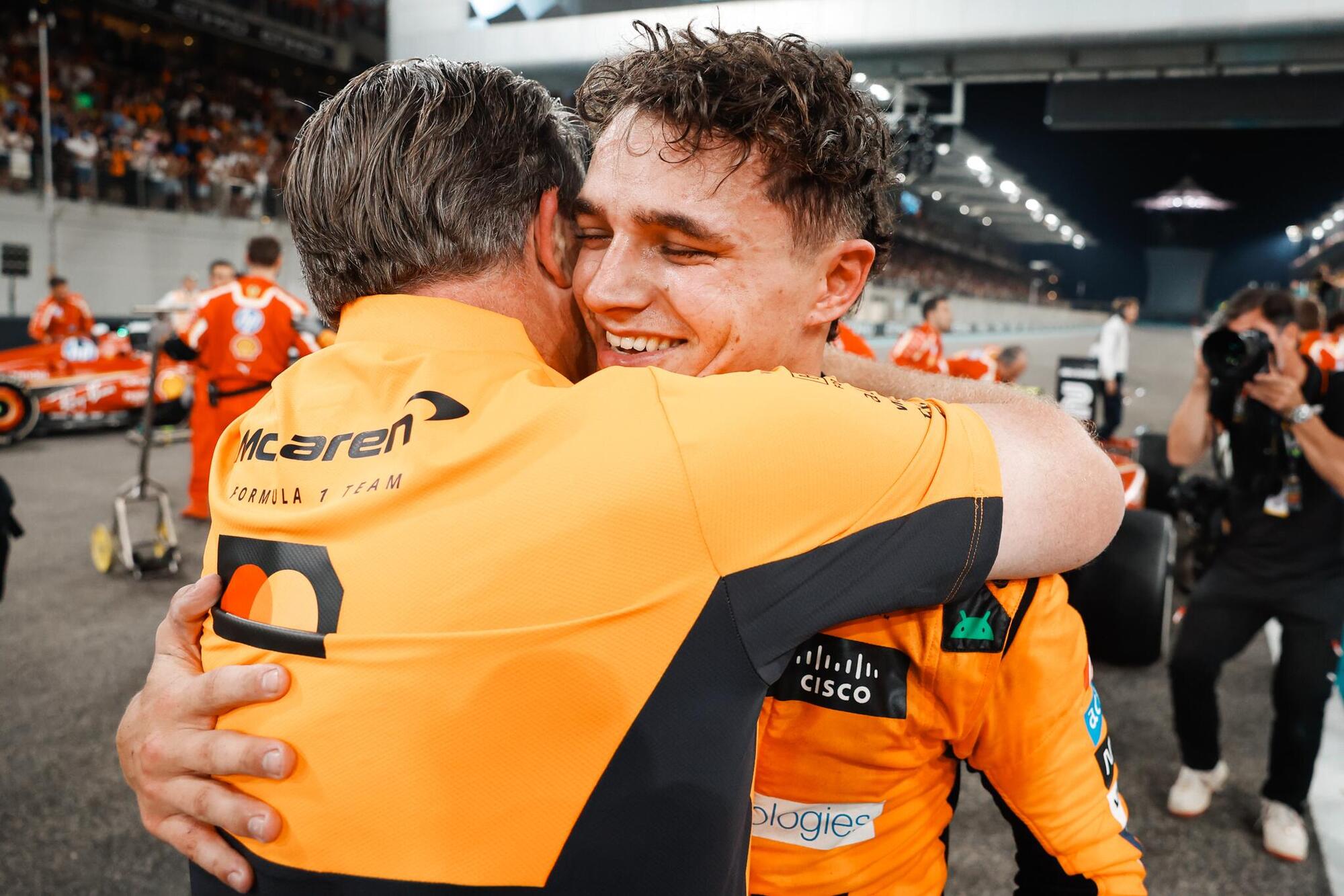 Lando Norris e Zak Brown, CEO della McLaren