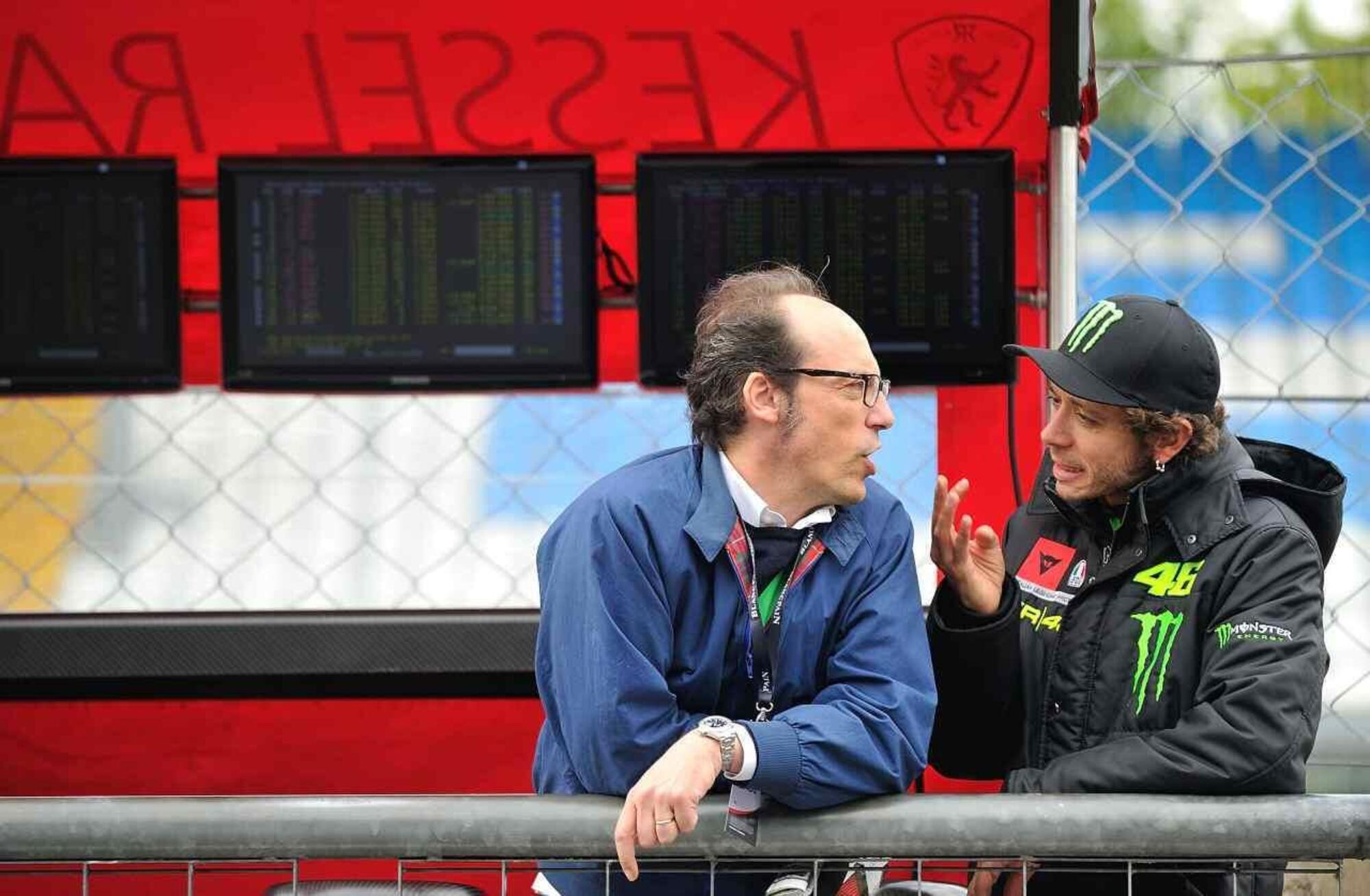 Guido Meda con Valentino Rossi