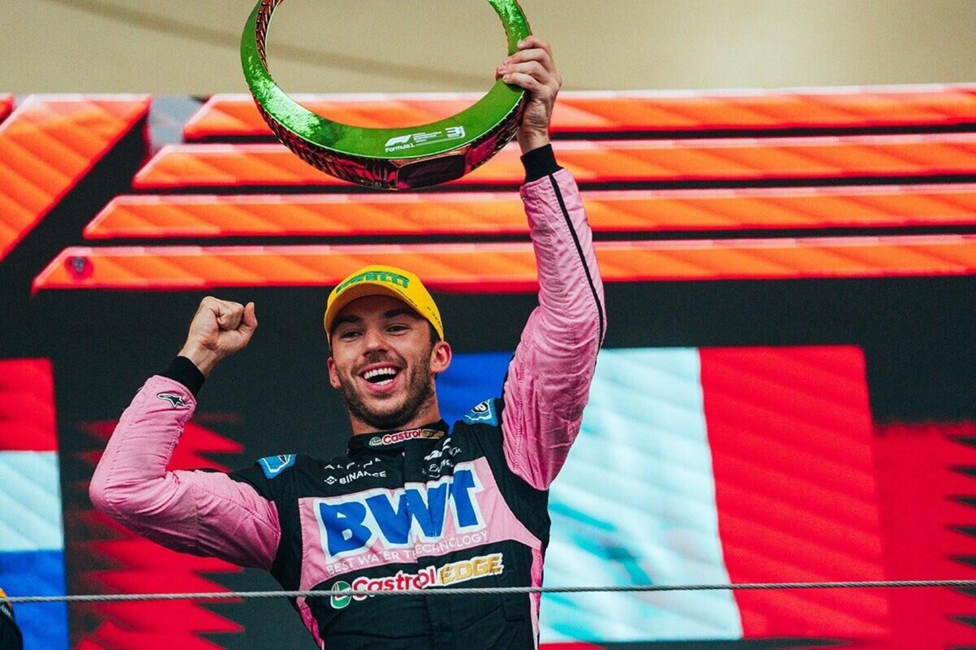 Pierre Gasly sul podio in Brasile