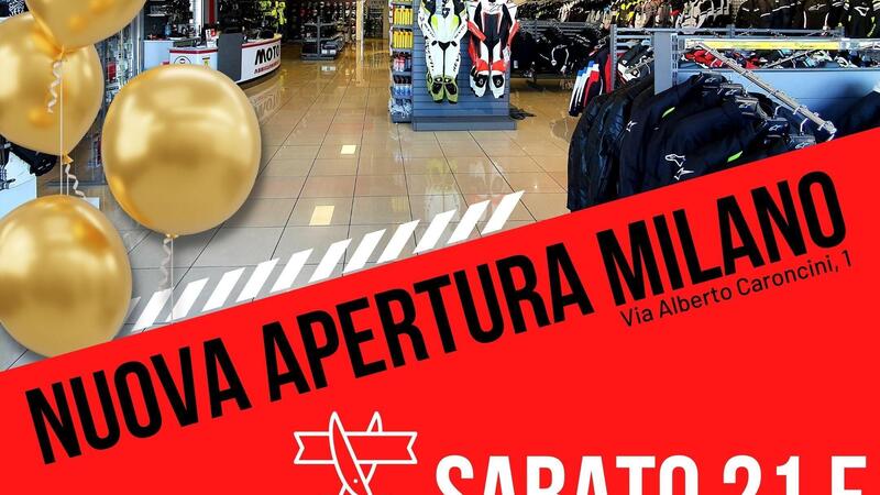 Motoabbigliamento annuncia l&#039;apertura del suo 25&deg; negozio in zona Corso Lodi a Milano