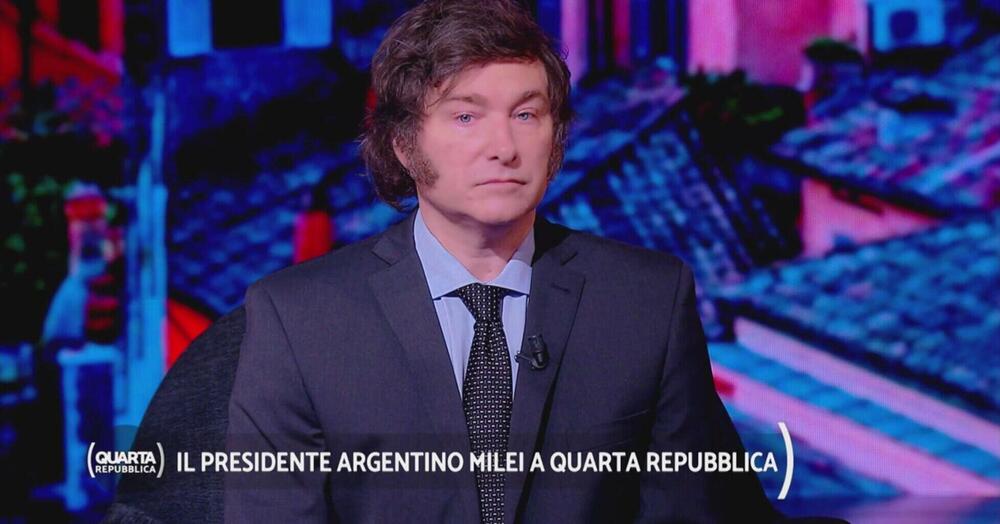 Cos&rsquo;ha detto Javier Milei a Quarta Repubblica? Le tasse? &quot;Un furto&quot;. Lo Stato? &quot;Un nemico&quot;. I diritti? &quot;Una zavorra&quot;. l&rsquo;aborto? &ldquo;Peggio dell&rsquo;omicidio&rdquo;. Nicola Porro, tutto ok?