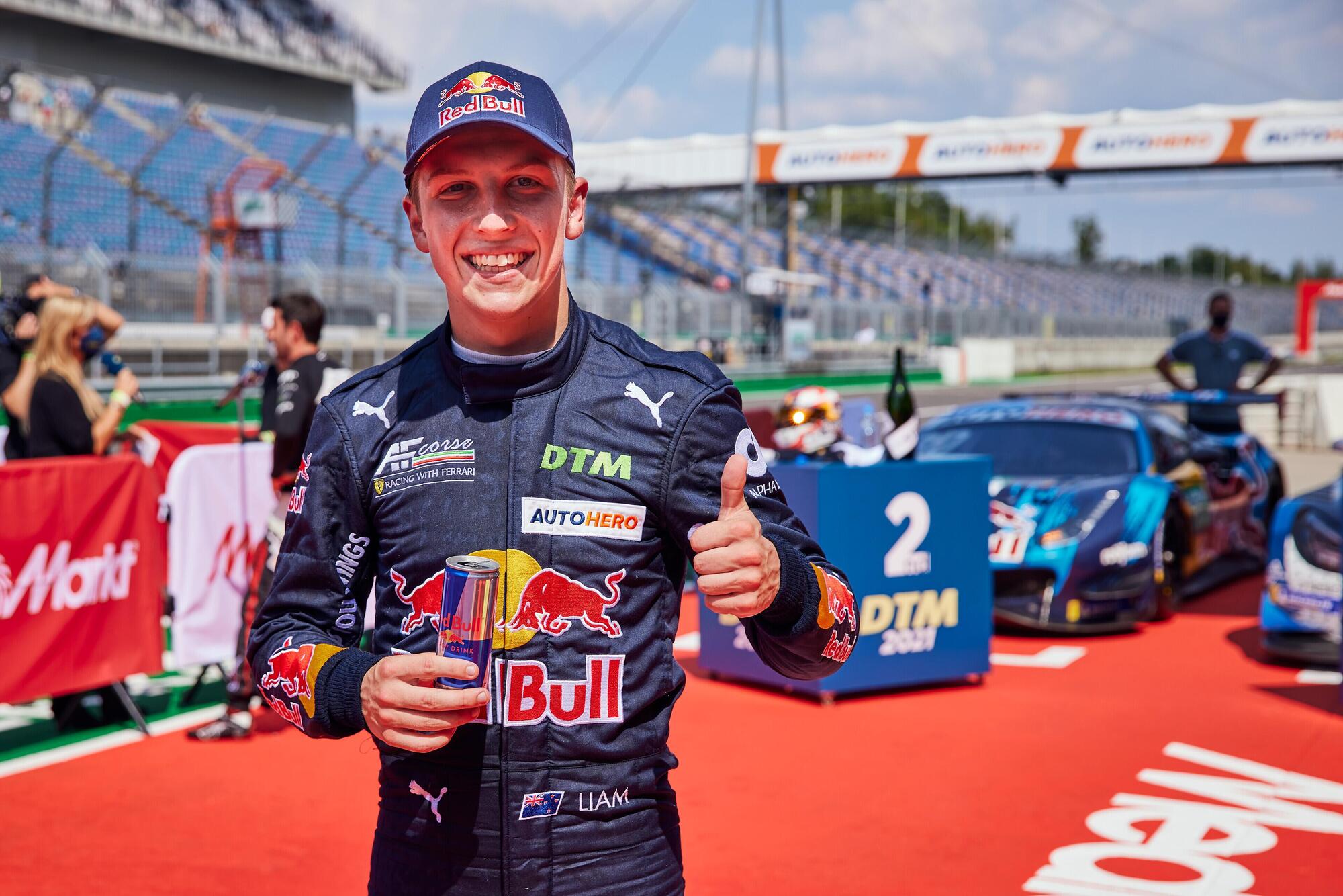 Liam Lawson nel DTM con il team Red Bull AF Corse, vicecampione a fine stagione nel 2021