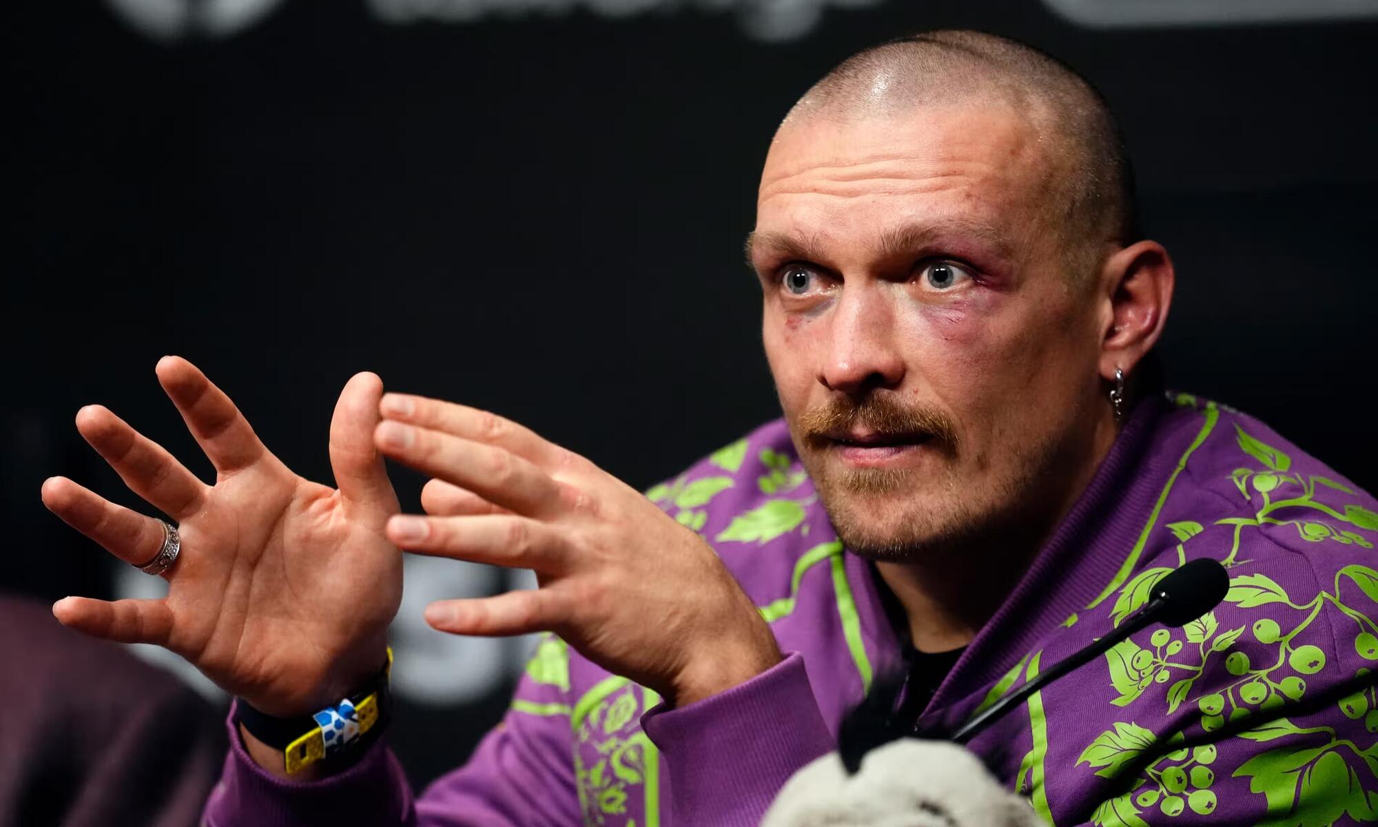 Oleskandr Usyk dopo il match con Tyson Fury