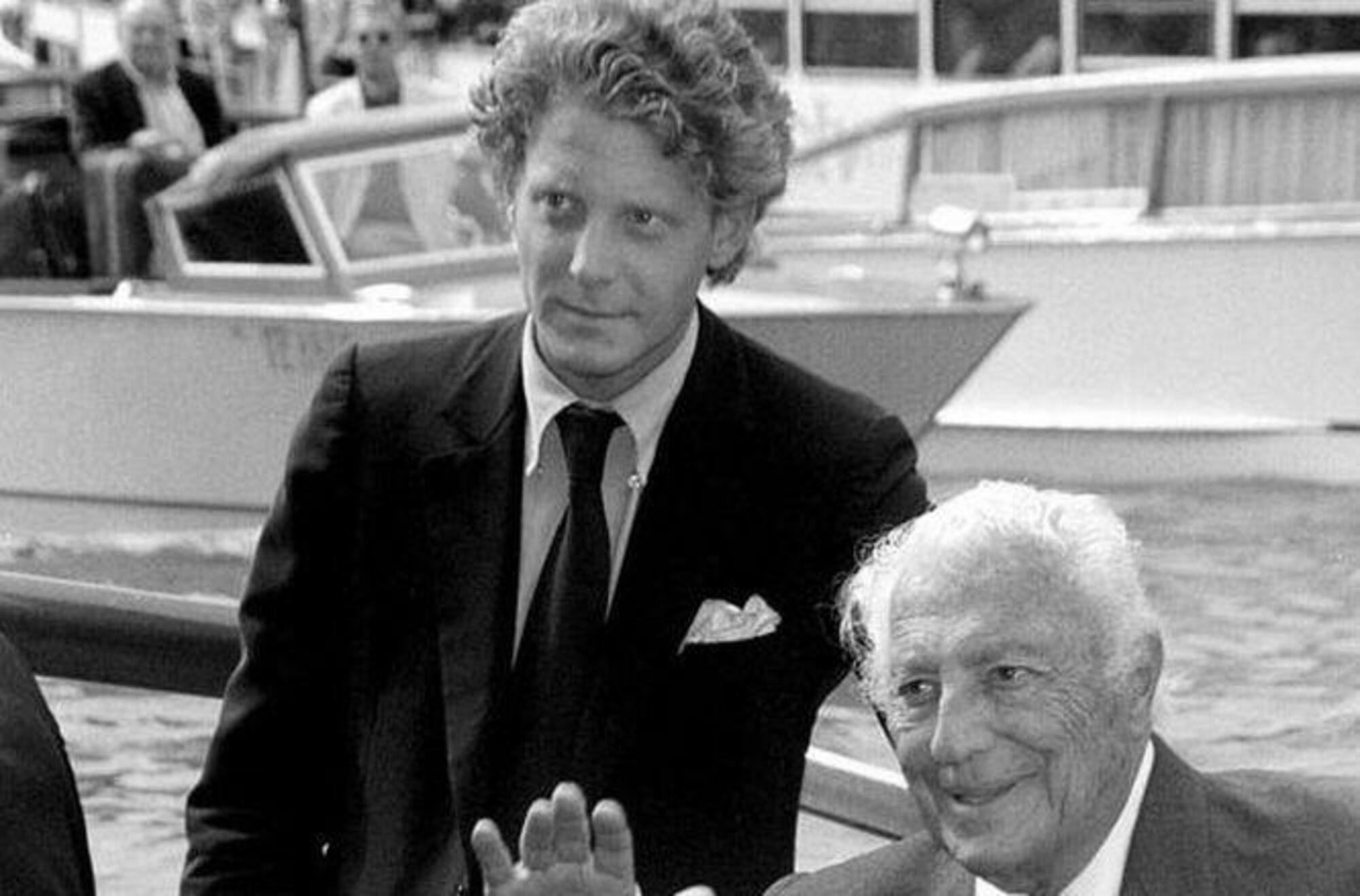 Lapo Elkann da giovane con il nonno l&#039;Avvocato Gianni-Agnelli