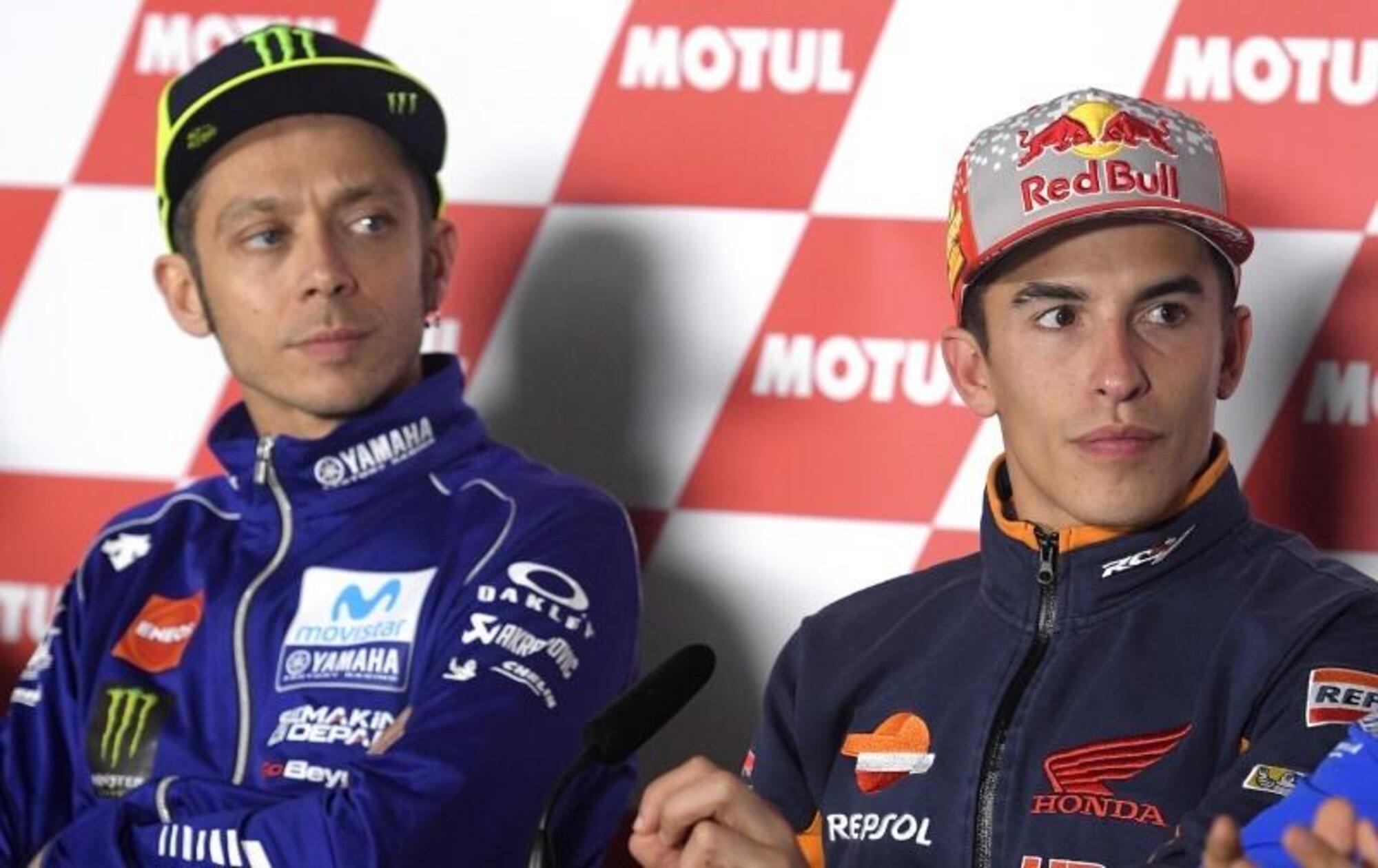 Valentino Rossi e Marc Marquez