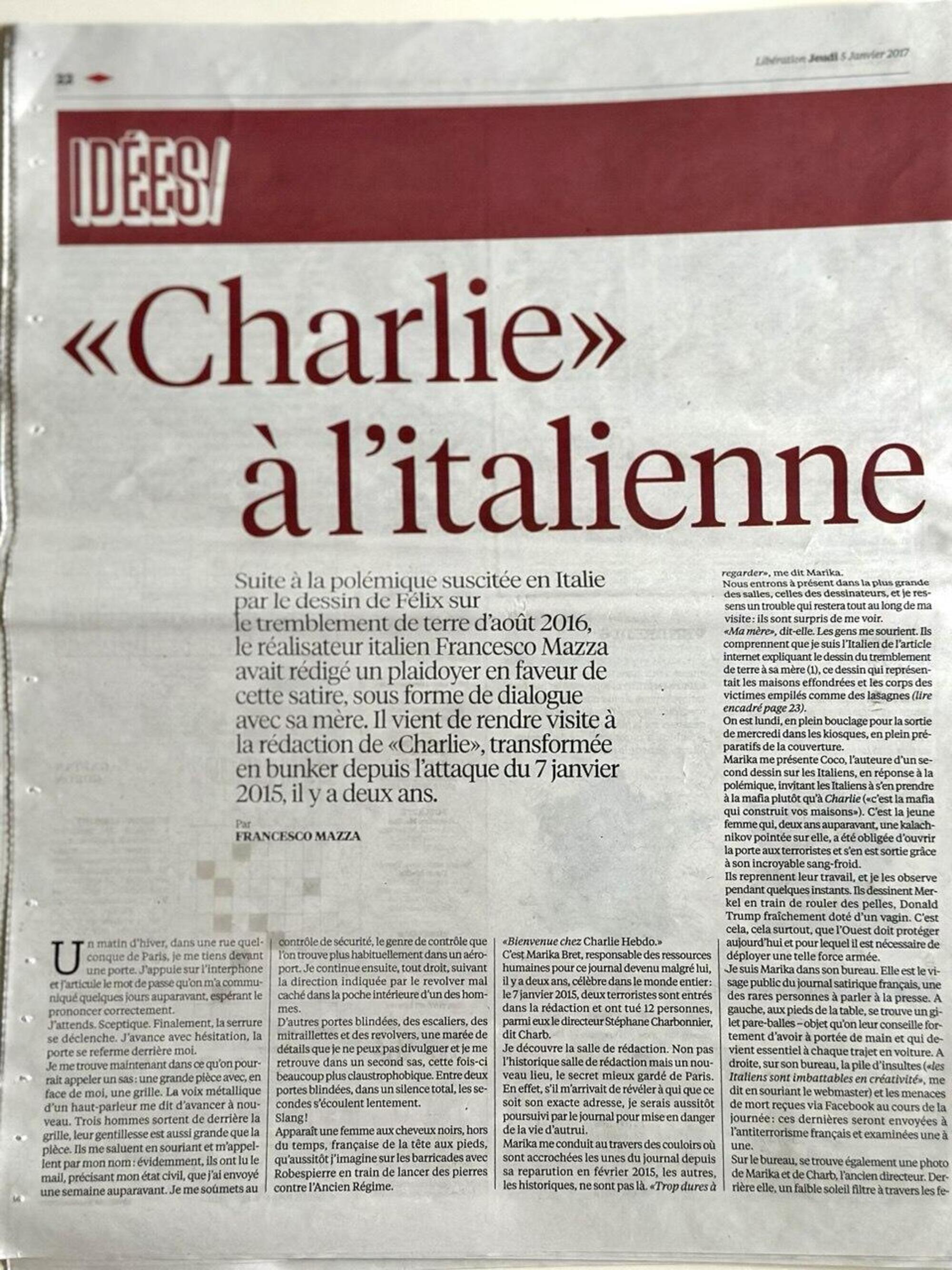 Il reportage dalla redazione segreta di Charlie Hebdo