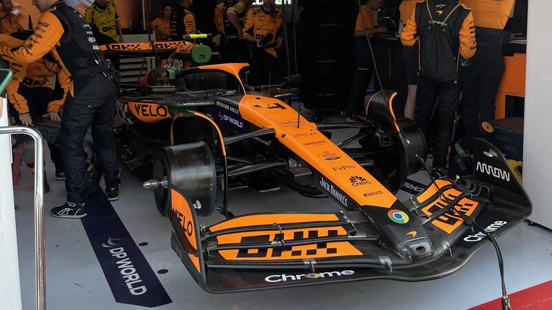 La monoposto di Lando Norris con il #4