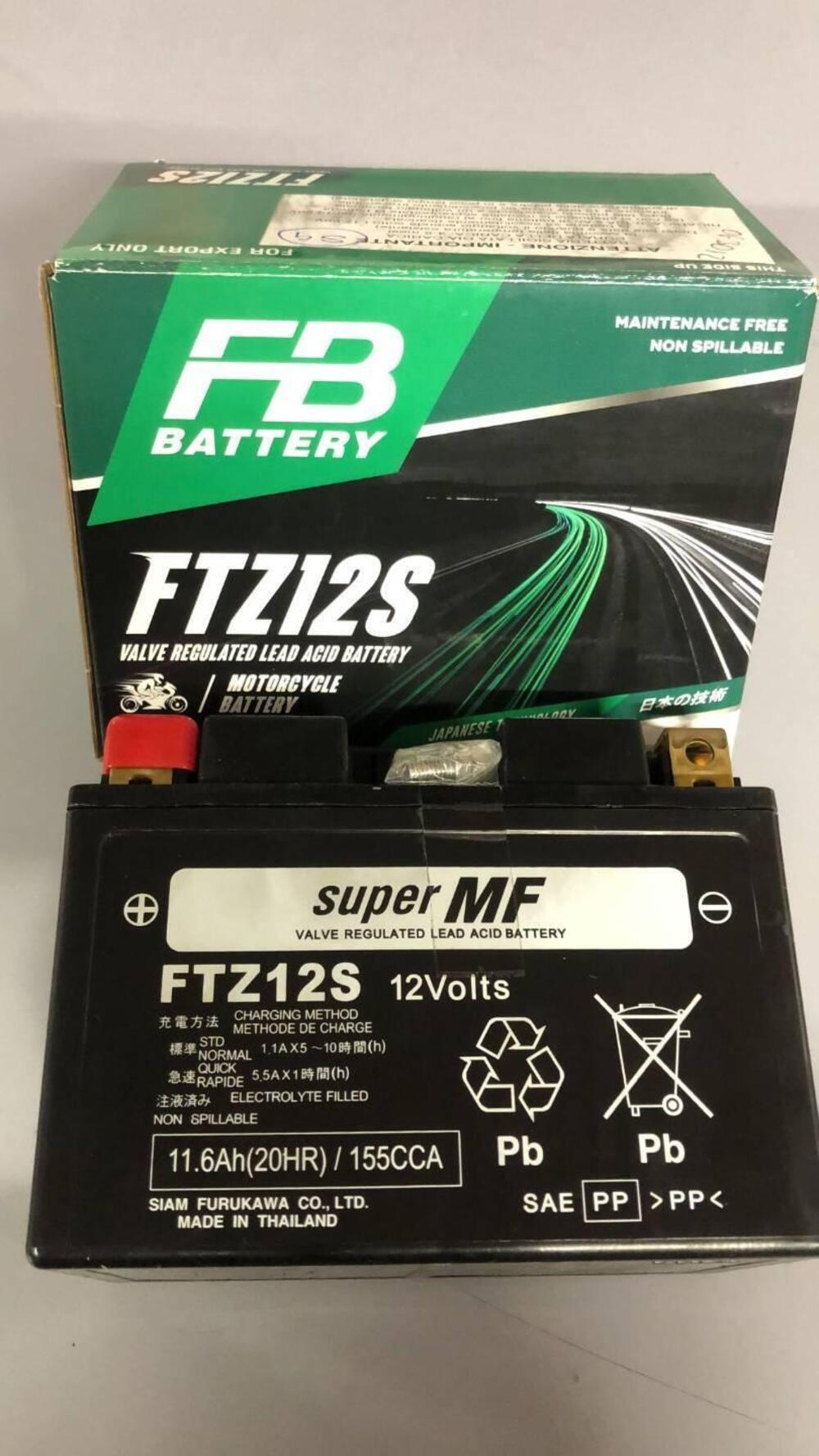 BATTERIA 12 V 11 AH FTZ12S SIGILLATA E PRECARICATA FB BATTERY