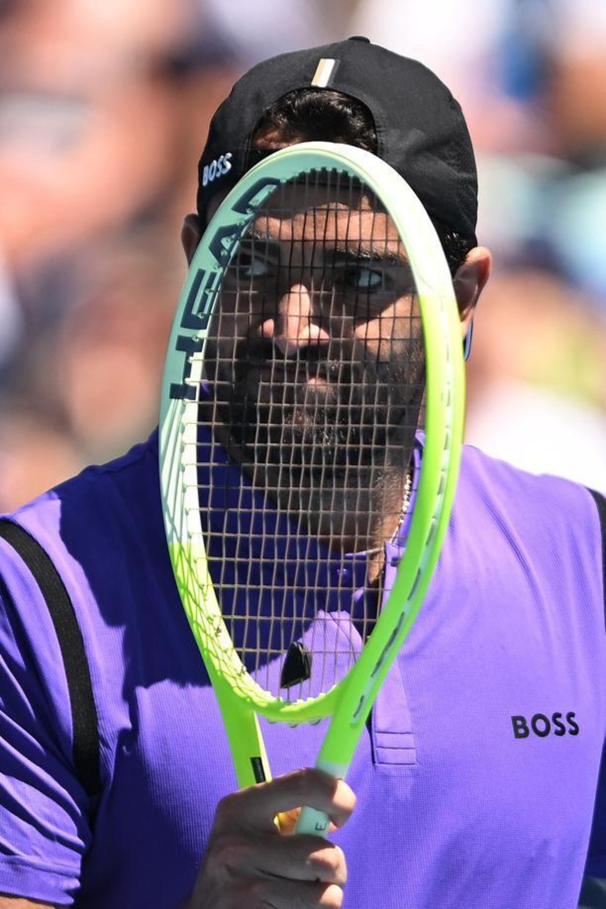 Matteo Berrettini in viola agli Australian Open