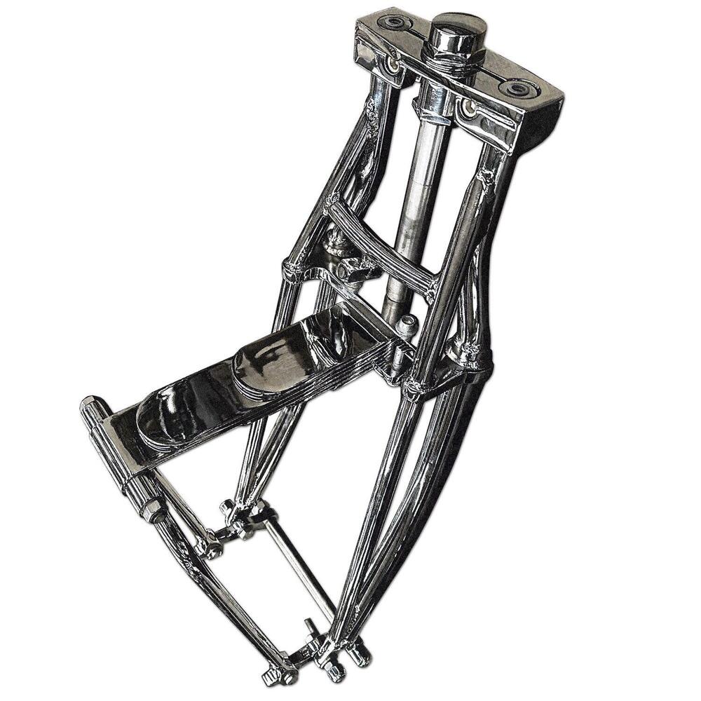 Forcella a balestra cromata lunga 48 cm V-Twin 