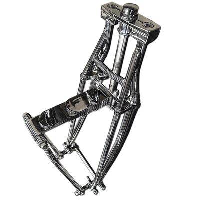 Forcella a balestra cromata lunga 48 cm V-Twin 