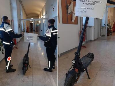Collegno, sequestrato un monopattino elettrico truccato: andava a 60 km/h