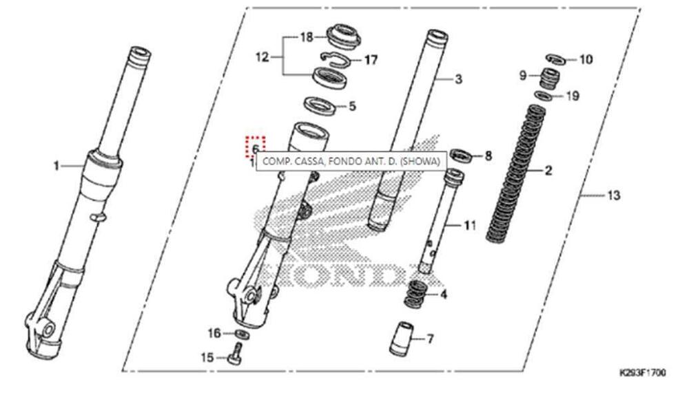 FODERO FORCELLA DX HONDA SH 125 MODE CODICE 51420 (3)