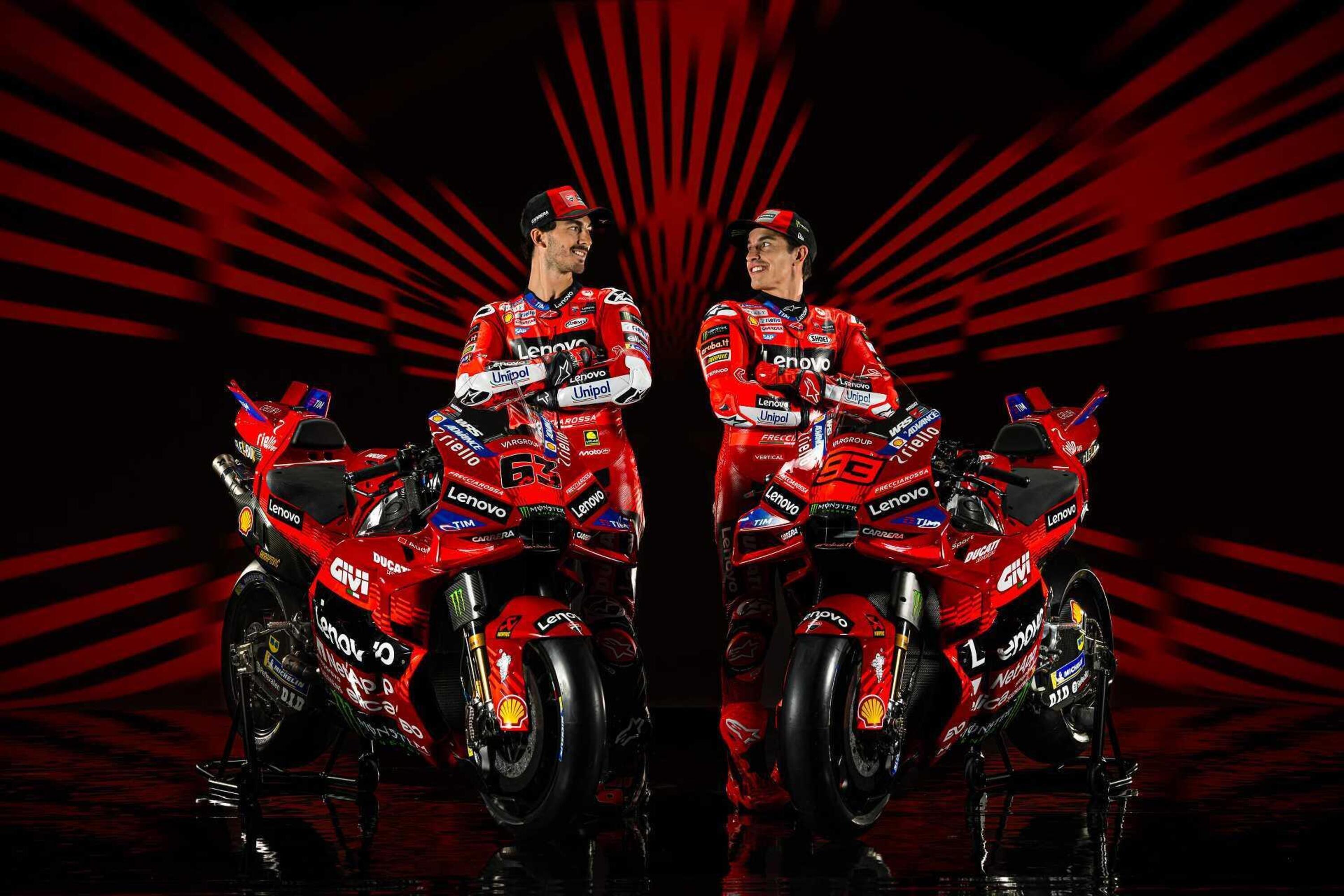 Presentazione Ducati MotoGP 2025: Pecco Bagnaia e Marc Marquez svelano ...